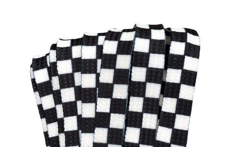 Checkered Black And White Inch Cm Style Waxed Shoe And