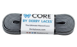 CORE by Derby Laces Black White Stripe waxed lace