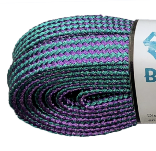 Purple Teal Stripe Bulk per Meter