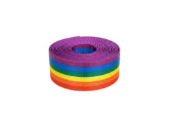 Derby Laces Webbing — Rainbow | 1.5 inch (38mm) x 3 meter (9.8 ft) Seatbelt-Style Polyester Strap