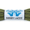 Derby Laces ORIGIN waxed lace, black with yellow stripe