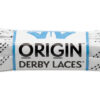 Derby Laces ORIGIN waxed lace, white with black tracer