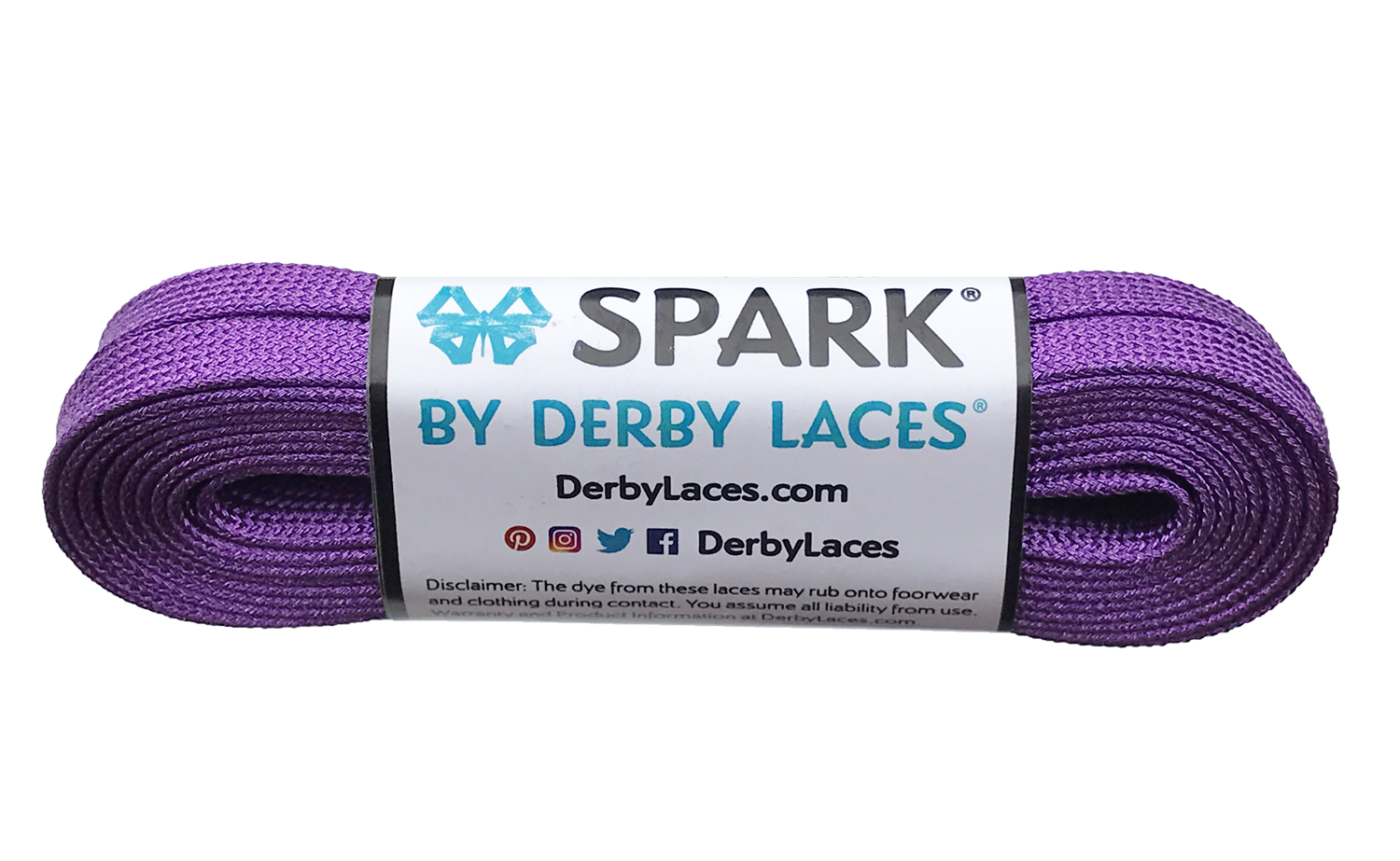 Purple 96 inch (244 cm) SPARK by Derby Laces Metallic Roller Derby Skate  Lace - Derby Laces