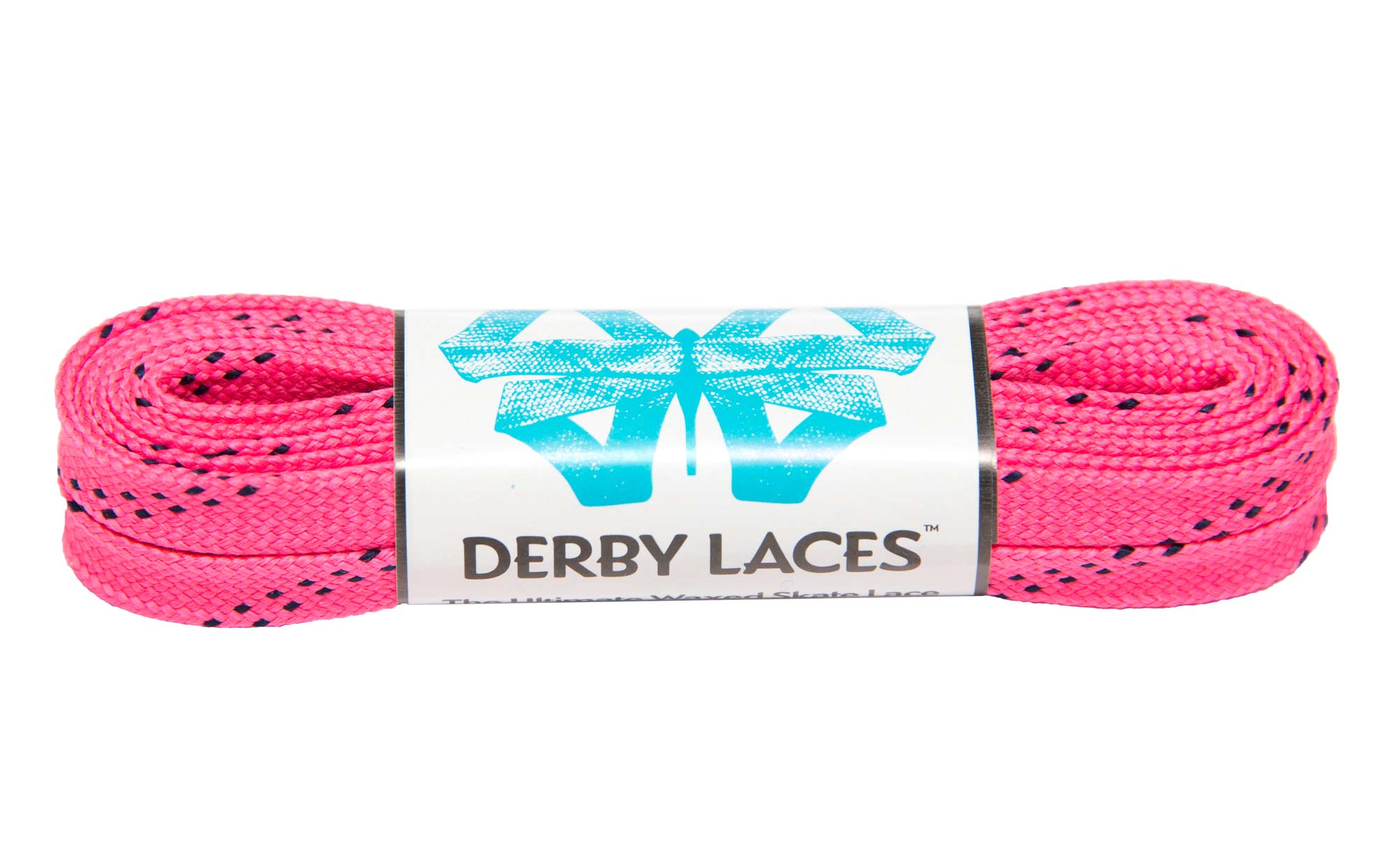 Hot Pink - 60 inch (152 cm) ORIGIN by Derby Laces Waxed 1cm Wide Lace for Ska...