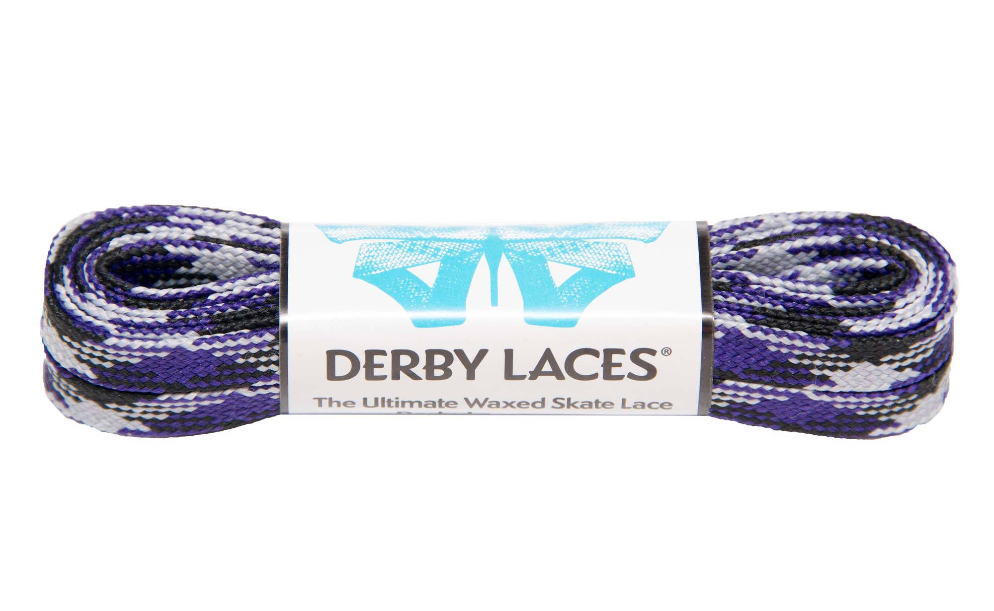Roller Derby for Boots Derby Laces Purple Camouflage Flat Skates and Hockey Skates 10mm Wide
