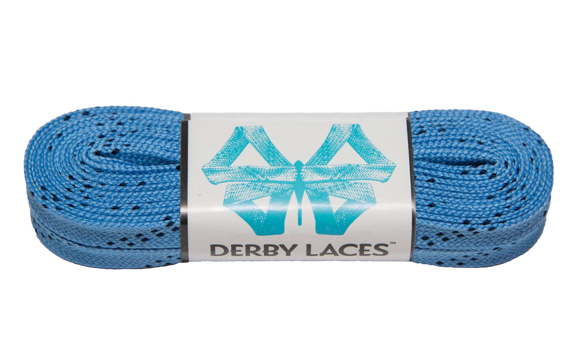Derby Laces Blue Camouflage 96 Inch Waxed Skate Lace for Roller Derby Hockey 
